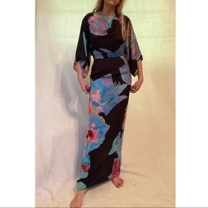 Kimono Sleeve Evening Dress